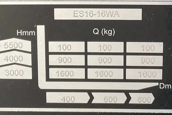 Bild 2 einer Mietmaschine vom Typ 1,6 Tonnen HH | EP ES16-16WA 5500 mm