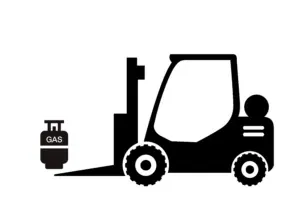 Forklift Gas Symbolbild Maschinentyp